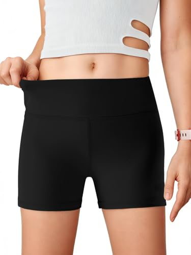 Girls Athletic Dance Shorts 2-Pack - Black, 11-12 Years