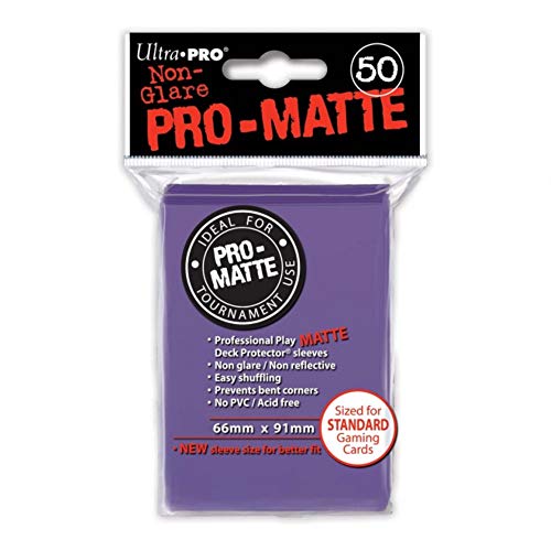 Pro-Matte Purple Deck Protectors - 50ct Standard Card Sleeves