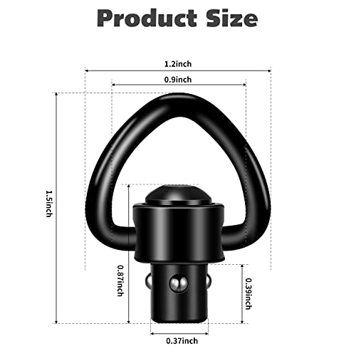 Durable Two Point Sling Mounts with QD Swivel - 2PCS