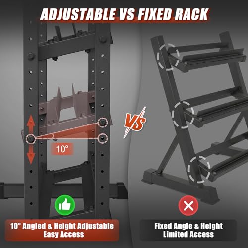 Adjustable Dumbbell Rack Stand - 1100LBS Capacity, 34 x 18.7 x 36 Inches