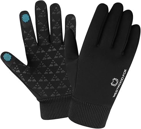 Thermal Winter Gloves - Touchscreen Waterproof Cycling Gloves - Small, Black