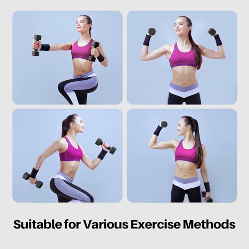 Adjustable Dumbbell Set for Women - 4 in 1, 2lb to 5lb - Black Square