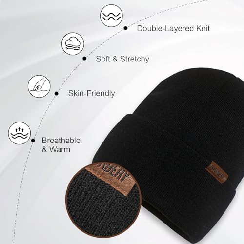 Light Gray Unisex Knit Cuffed Beanie Hat - One Size