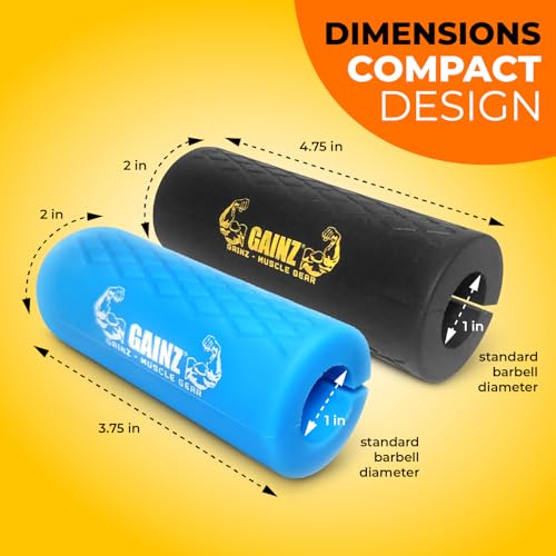 Thick Grips Dumbbell Barbell Weight Lifting Adapters - Blue