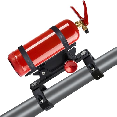 Fire Extinguisher Mount Bracket, Aluminum UTV Quick Release Fire Extinguisher Mount for 1.75''-2'' Roll Bar, Universal for UTV RZR Polaris Ranger Jeep Wrangler, with 4 Clamps