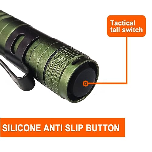 Beieverluck 10 Pack Small Mini Flashlights, Pocket Flashlight Penlight with Clip, Tactical Pen Light for Camping Outdoor Emergency Inspection Fathers Gifts for Dad Husband