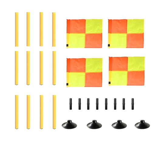 Soccer Corner Flags Set with Adjustable Training Poles - Set of 4