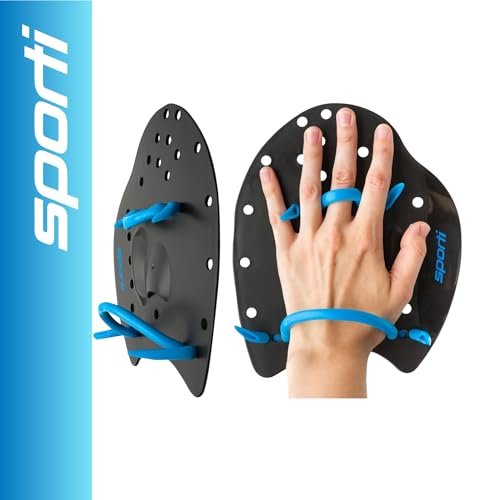 Sporti Power Swim Paddles Small / Power Swim Paddles - Adjustable Straps for Adults & Kids