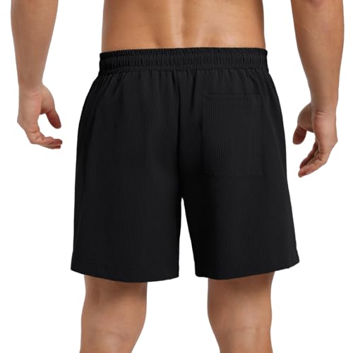 Men's Quick Dry Athletic Shorts with Pocket - X-Large / Black