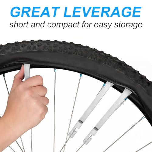 Stainless Steel Bicycle Tire Levers - 4 Pack Ergonomic Bike Repair Tool