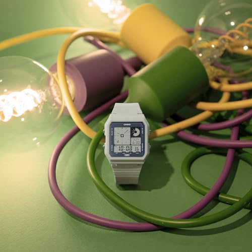 Casio LF-20W-8ACF White Digital Watch with Bio-Based Renewable Band & LED Backlight