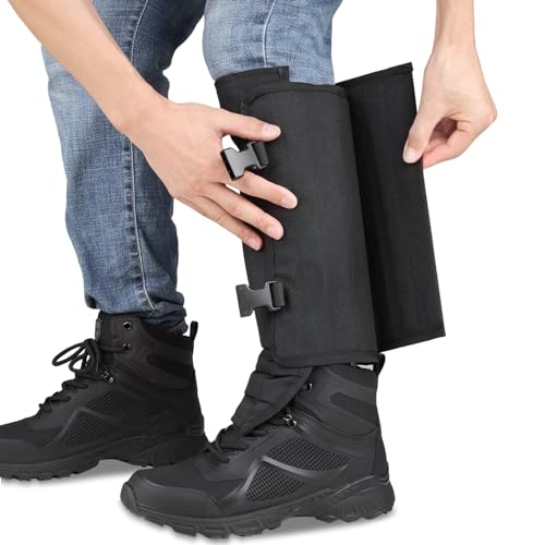 Snake Gaiters for Men & Women - Adjustable Size - Black