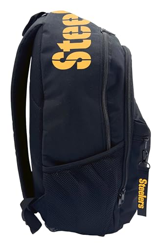 Pittsburgh Steelers Backpack - Triple Stripe Design with Keychain