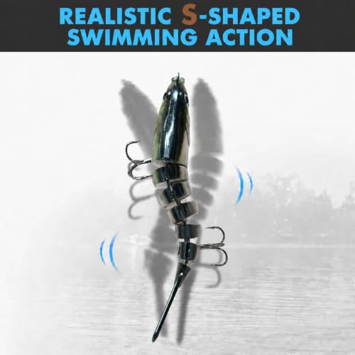 3.7-Inch Multi-Jointed Swimbait Lure with Realistic Action - C3-3.7"-0.52oz