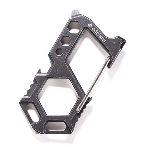 Carabiner Multitool Keychain - 11-in-1 EDC Gear with Clip & Key Loops