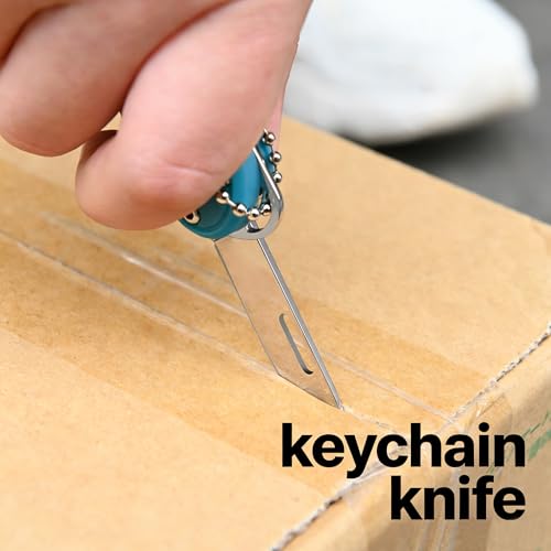 7-in-1 EDC Pocket Knife Multitool - Keychain Tool, Blue, 2.8"