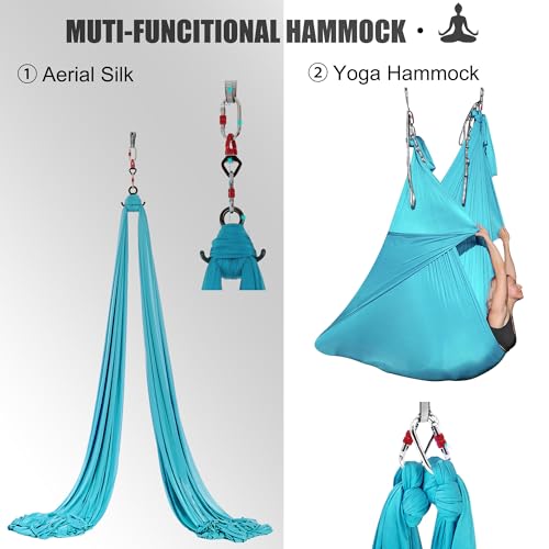11 Yards Aerial Silks Kit for Home Aerial Yoga - Light Purple