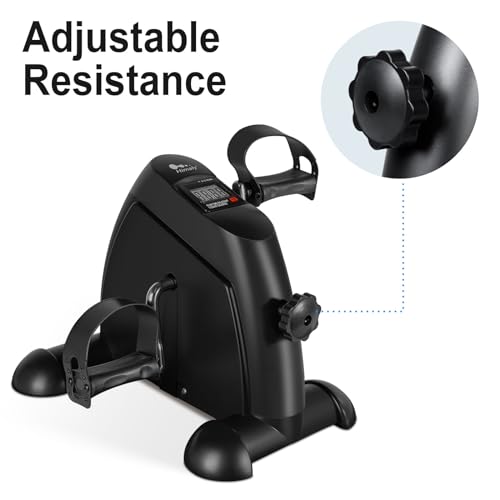 Mini Exercise Bike - Portable Under Desk Pedal Exerciser with LCD Display