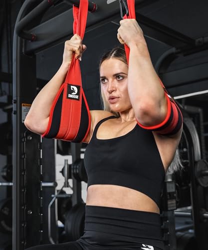 Hanging Ab Straps for Pull Up Bar - Black Padded Core Training