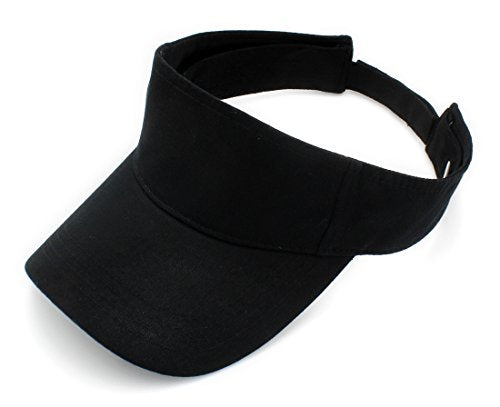 Sun Sports Visor Cap for Men & Women - One Size - Black