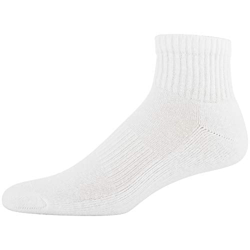 Gildan Men's Active Cotton Ankle Socks 10-Pack White Shoe Size 6-12