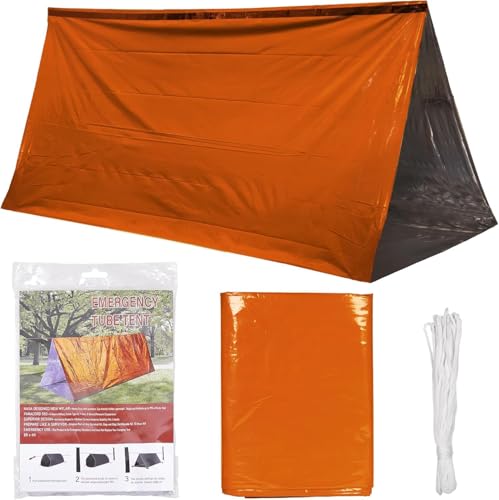 Deecam 2-Person Mylar Emergency Tent Orange 94x59