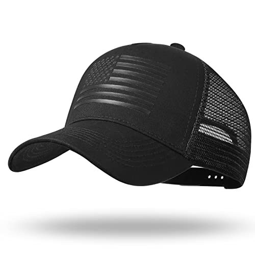 American Flag Trucker Hat with Snapback – Unisex Baseball Cap
