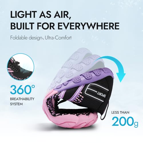 Quick Dry Water Shoes for Women & Men - 8.5 Women/7 Men - Pink