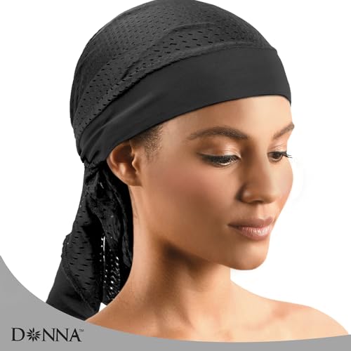 Breathable Mesh Sports Head Wrap - Black, Lightweight & Sweat Absorbing