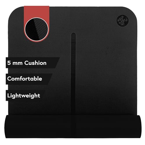 Manduka Begin Yoga Mat Black 68 x 24 Inch Reversible Cushioning for Beginners