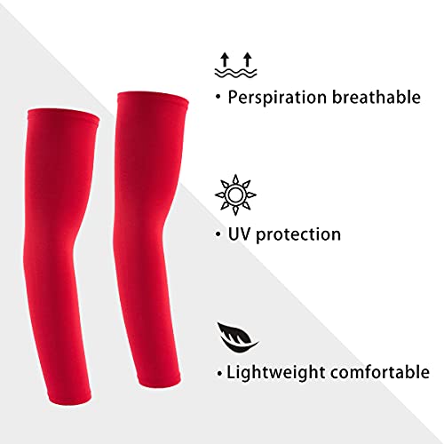 UV Block Cool Arm Sleeve - Red Cycling Sun Protection