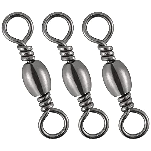Fishing Swivels - Strong Copper & Stainless Steel, #12-30LB, Pack of 50