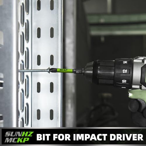 SUNHZMCKP 24-Piece Screwdriver Bit Set, Magnetic Slotted Phillips Driver Bit Set, S2 Steel, Long 1" and 2.3" Impact Screwdriving Drill Bits Set, 1/4 Inch Hex Shank Driver Bit