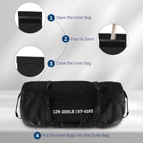 Adjustable Sandbags for Full-Body Workouts - 3 Pack Set