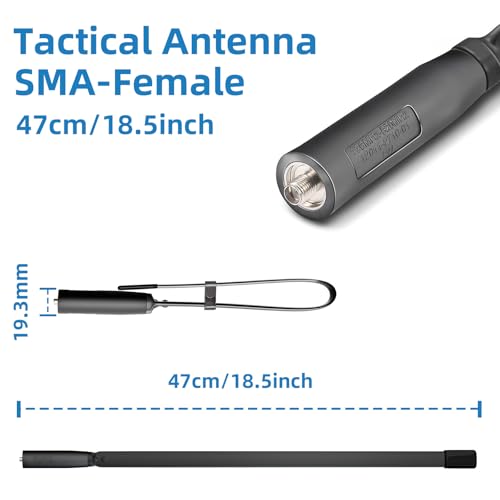 18.5-Inch Dual Band Ham Radio Antenna - SMA-Female Connector