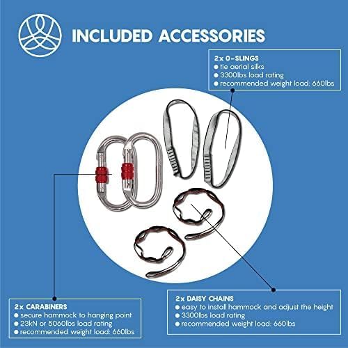 Skiennix Aerial Silk Yoga Hammock - Durable Inversion Swing Kit for All Levels | Includes Straps & Pose Guide