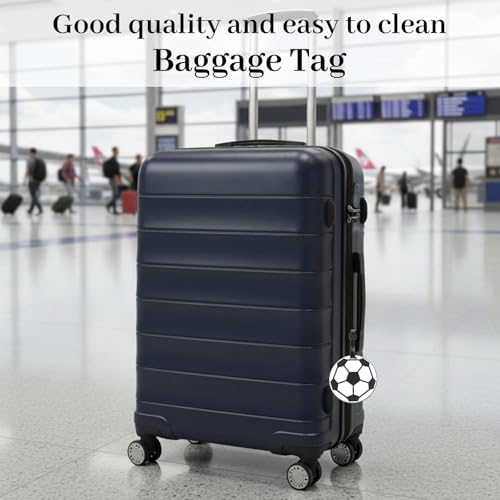 Soccer Ball Luggage Tags - 2-Pack PVC Travel Identifiers