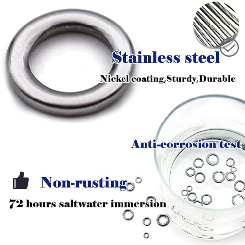 Stainless Steel Fishing Solid Rings - 50pcs Size 0