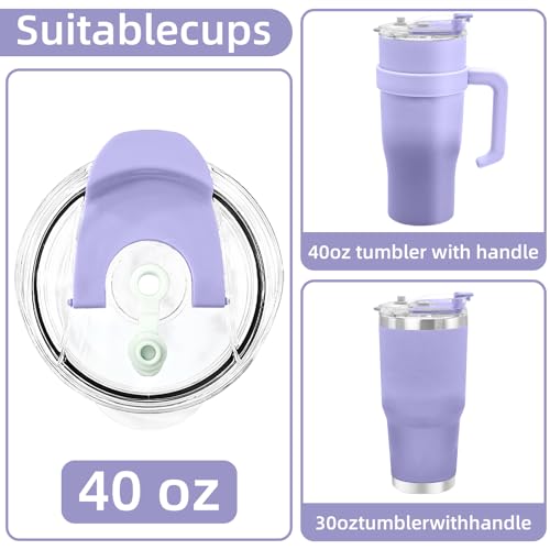 30/40 oz Tumbler Replacement Lid with Straw - Purple