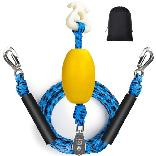 Heavy-Duty Boat Tow Harness with Pulley - Blue & Black