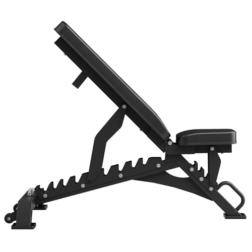 Adjustable Weight Bench - 1300LBS Capacity, 36 Positions - Black