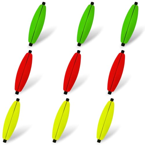 Fishing Slotted Peg Float - 9pcs 1.5in Slip Bobbers for Catfishing & Bass