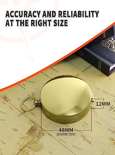 Waterproof Brass Compass for Hiking & Survival - Large Dial