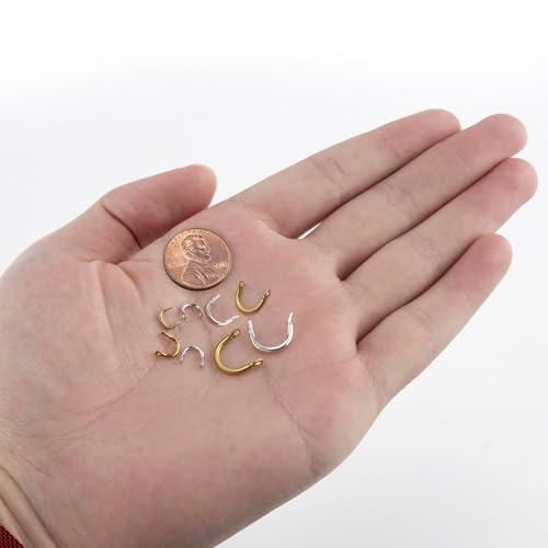 Dr.Fish Silver #3 (1/4") Spinner Clevises 100 Pack for Spinnerbaits & Lures