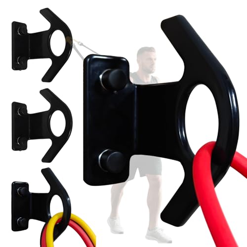 OKETHERMO Resistance Band Wall Anchor Kit for Home Gym & Yoga - 3 Pack