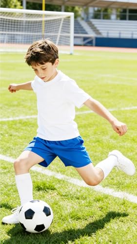 Boys Girls Athletic Shorts - Solid Summer Soccer Shorts, 3-9 Years
