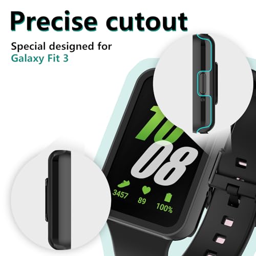 4-Pack Hard PC Glass Screen Protector Case for Galaxy Fit 3