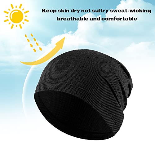 Cooling Breathable Skull Cap for Men & Women - Black