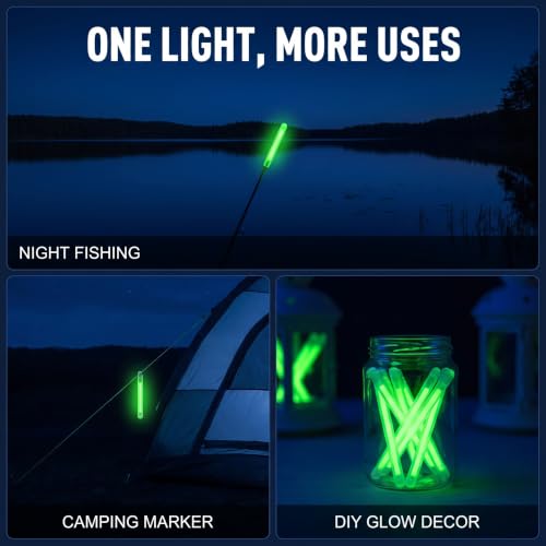 100Pcs 3mm Fishing Float Light Sticks - High Visibility Fluorescent Glow