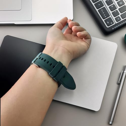 26mm Watch Band Keeper Loops - Black Silicone Fastener Rings